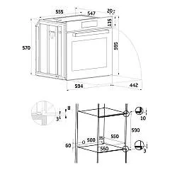 BEKO BIM24400ZGCS Forno Multi-Funzione, 13 Funzioni, 71 L - immagine 2