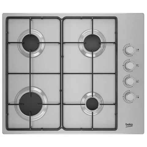 BEKO Piano Cottura HIGG641C3SX a Gas 4 Fuochi Gas Colore Inox