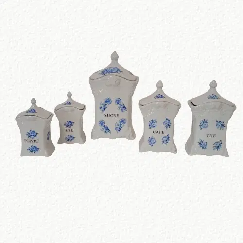 Set contenitori in ceramica di Delft 5 pezzi