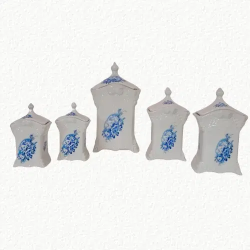 Set contenitori in ceramica di Delft 5 pezzi - immagine 2
