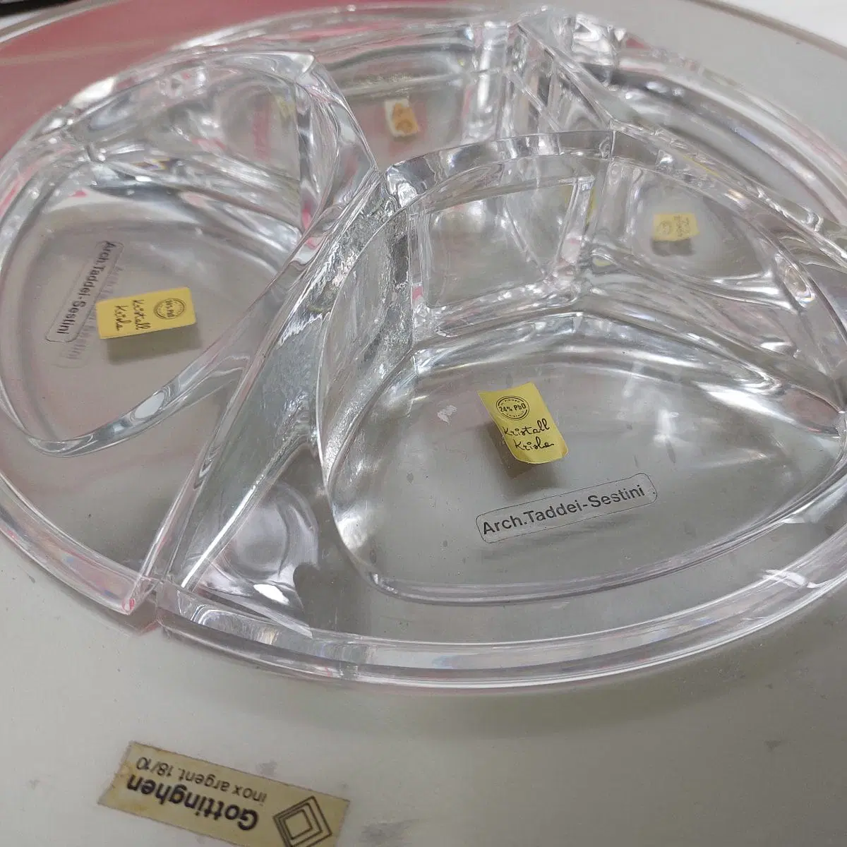 Gottinghen antipastiera inox e cristallo - immagine 4