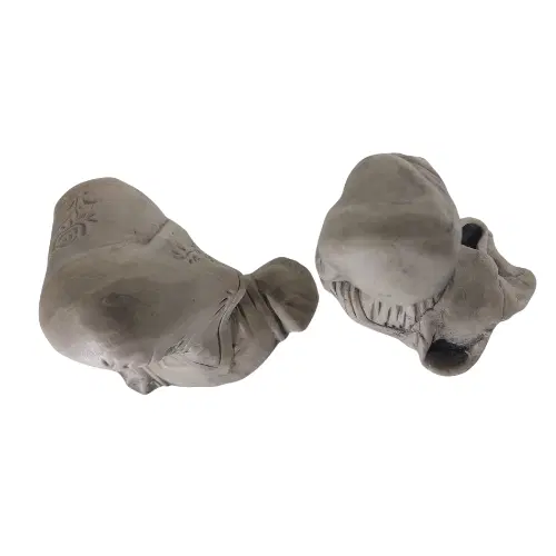 Coppia di busti sardi in ceramica Massidda - immagine 2