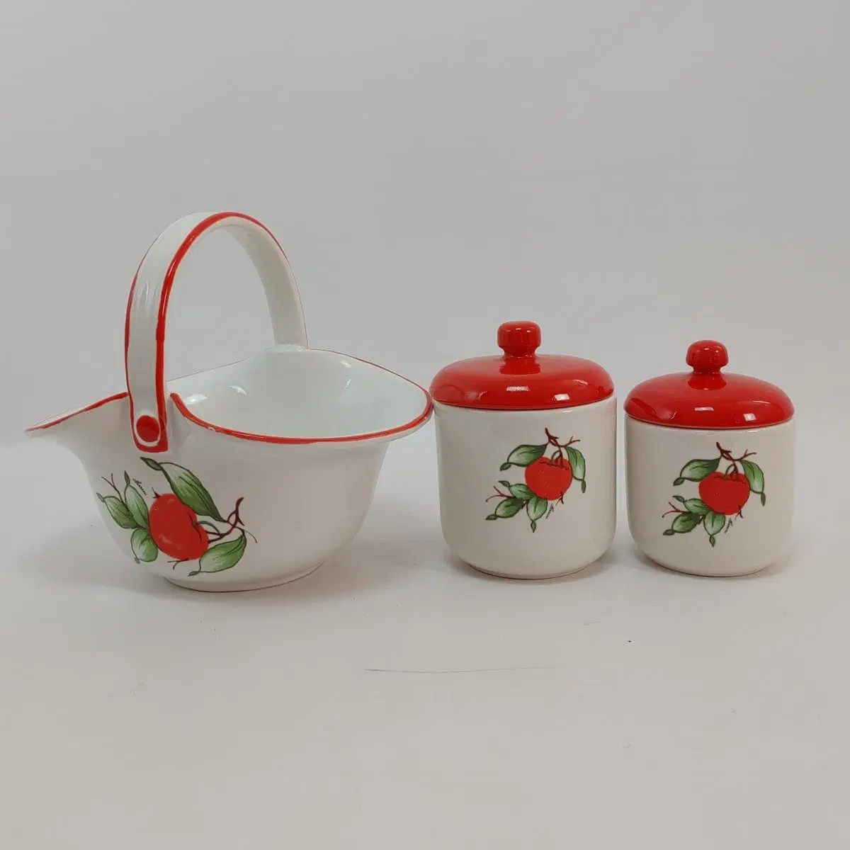 Lotto 3 ceramiche Italica ARS dipinte a mano