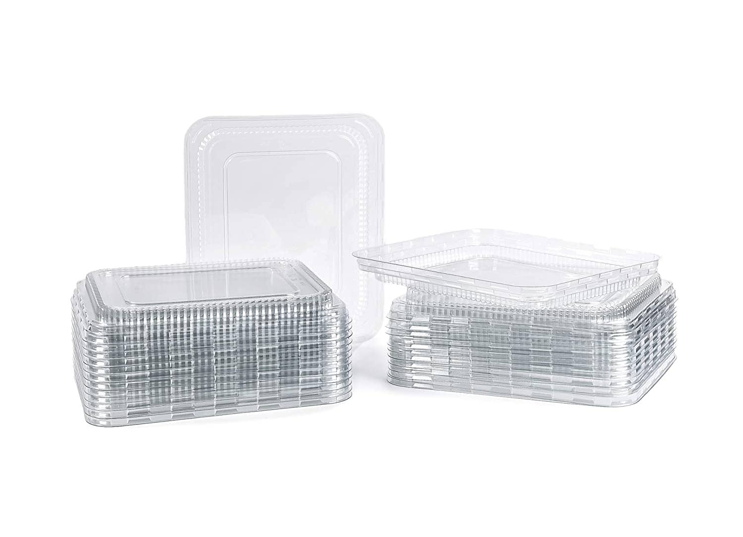 Vaschette alluminio con coperchio 8 porzioni | Contenitori usa e getta per alimenti SMOOTHWALL 322 x 262 x H 60 mm | Confezione da 25 pezzi - immagine 2