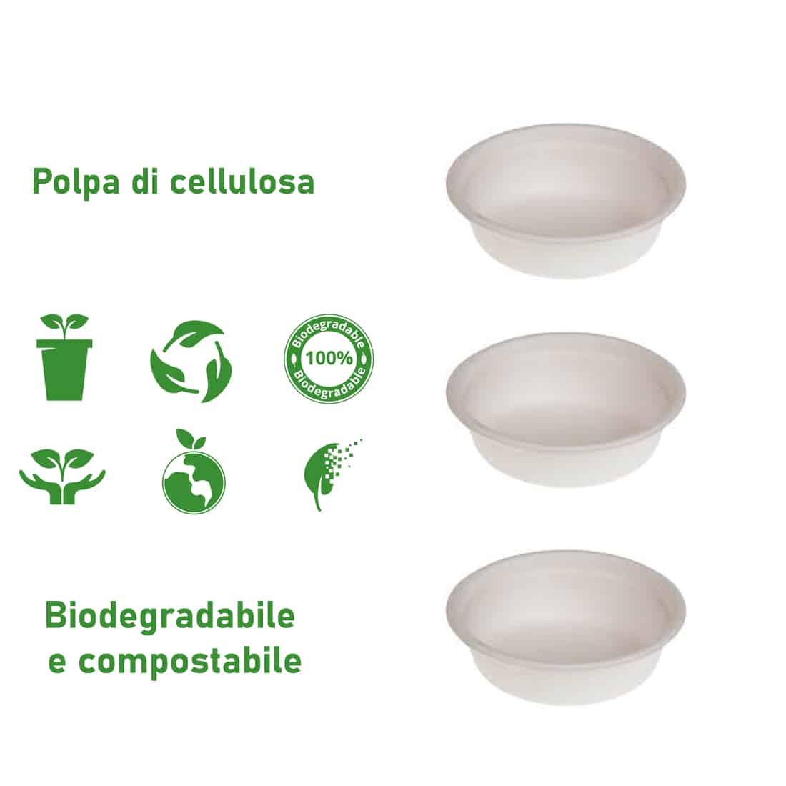 Ciotoline aperitivo usa e getta – Vassoietto rotondo per finger food – Coppette aperitivo in polpa di cellulosa (Confezione da 75 pezzi) - immagine 5