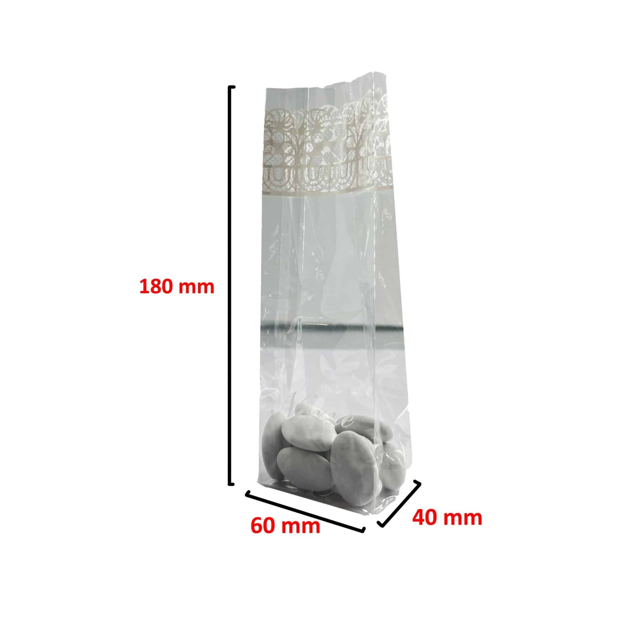 Bustine trasparenti per confetti: Eleganza e dolcezza per il tuo matrimonio – Confezione da 50 pezzi - immagine 3