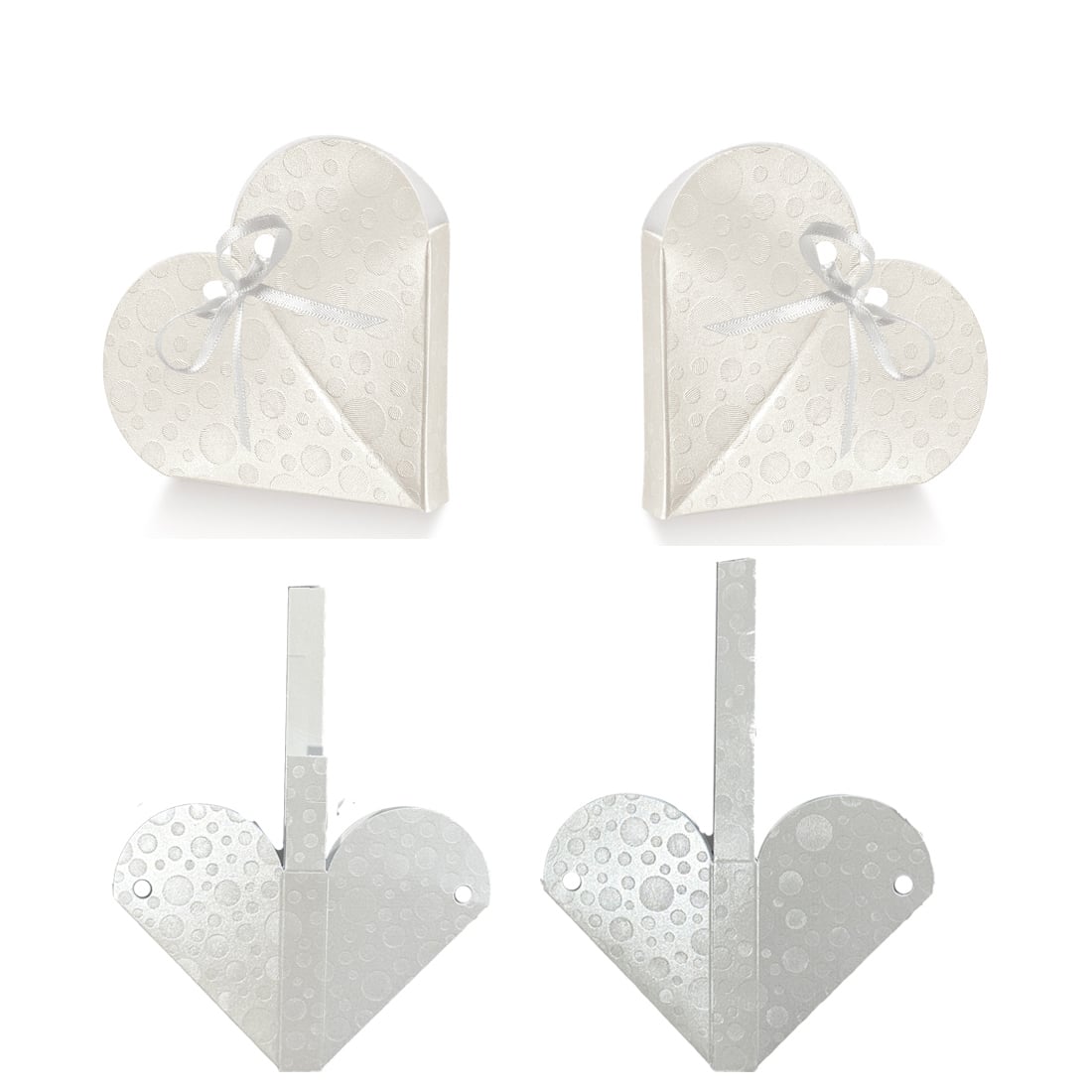 Scatoline per bomboniere a cuore 65×15 mm: Scatoline portaconfetti in carta di alta qualità per le tue cerimonie - immagine 7