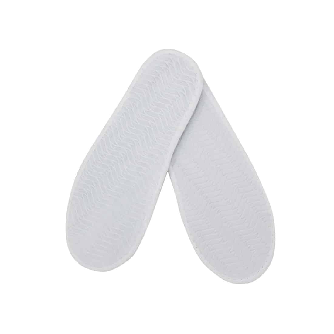 Pantofole ospiti aperte in spugna, Ciabatte monouso taglia unica, Ciabatte usa e getta con suola in gomma antiscivolo 5 paia - immagine 5