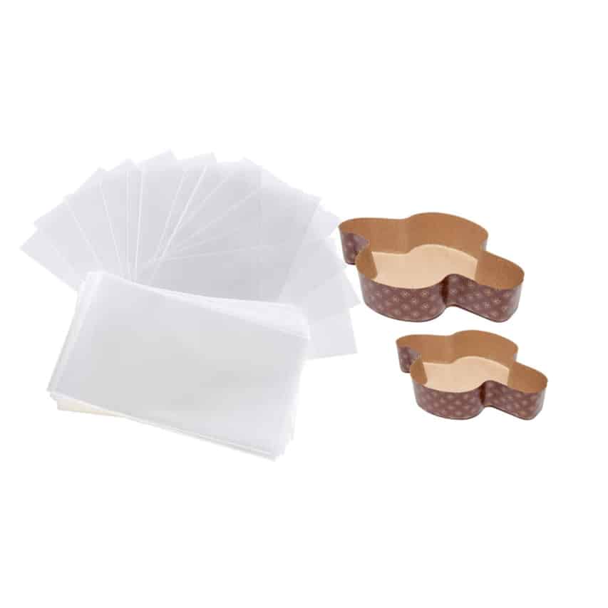 Stampo per colomba da 750 gr e 1 kg con buste trasparenti: Kit completo per la preparazione della colomba pasquale