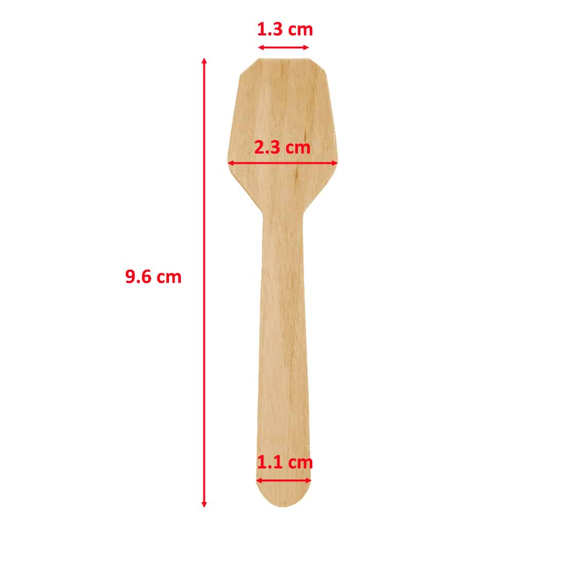 Cucchiaini palette gelato imbustate singolarmente per gelato e dolci in legno 100 pz - immagine 3