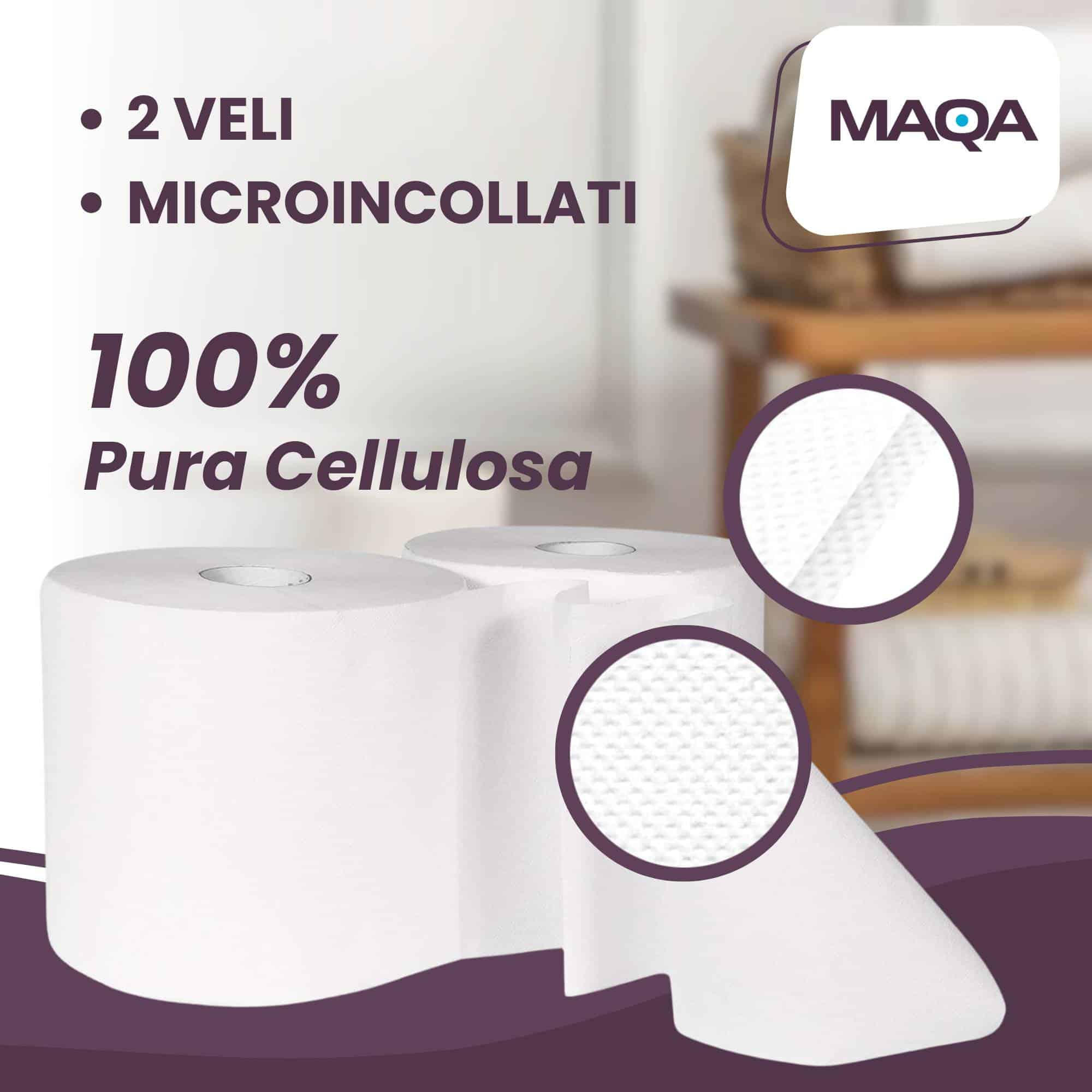 Rotoloni carta asciugatutto industriali in pura cellulosa 2 veli | Confezione da 2 bobine (668 strappi) - immagine 5