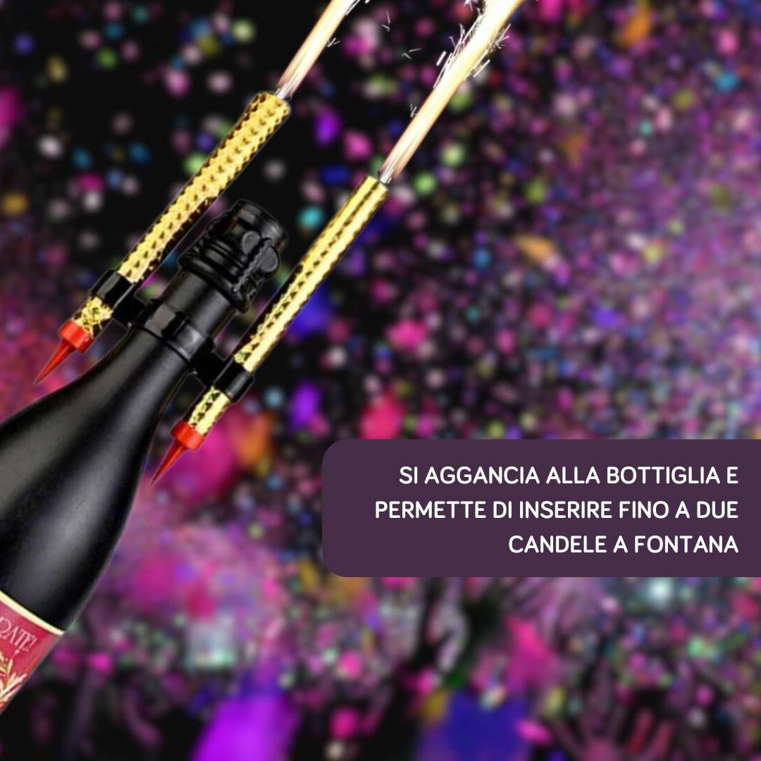 Ganci per Bottiglia Double Clip per Candele a Fontana | Confezione da 24 pezzi - immagine 3