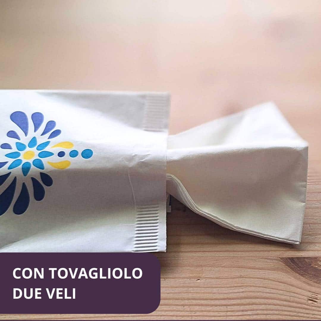 Set da Tavola Amalfi Monouso (Tovagliette + Portaposate + Bicchieri) | 750 pezzi - immagine 9