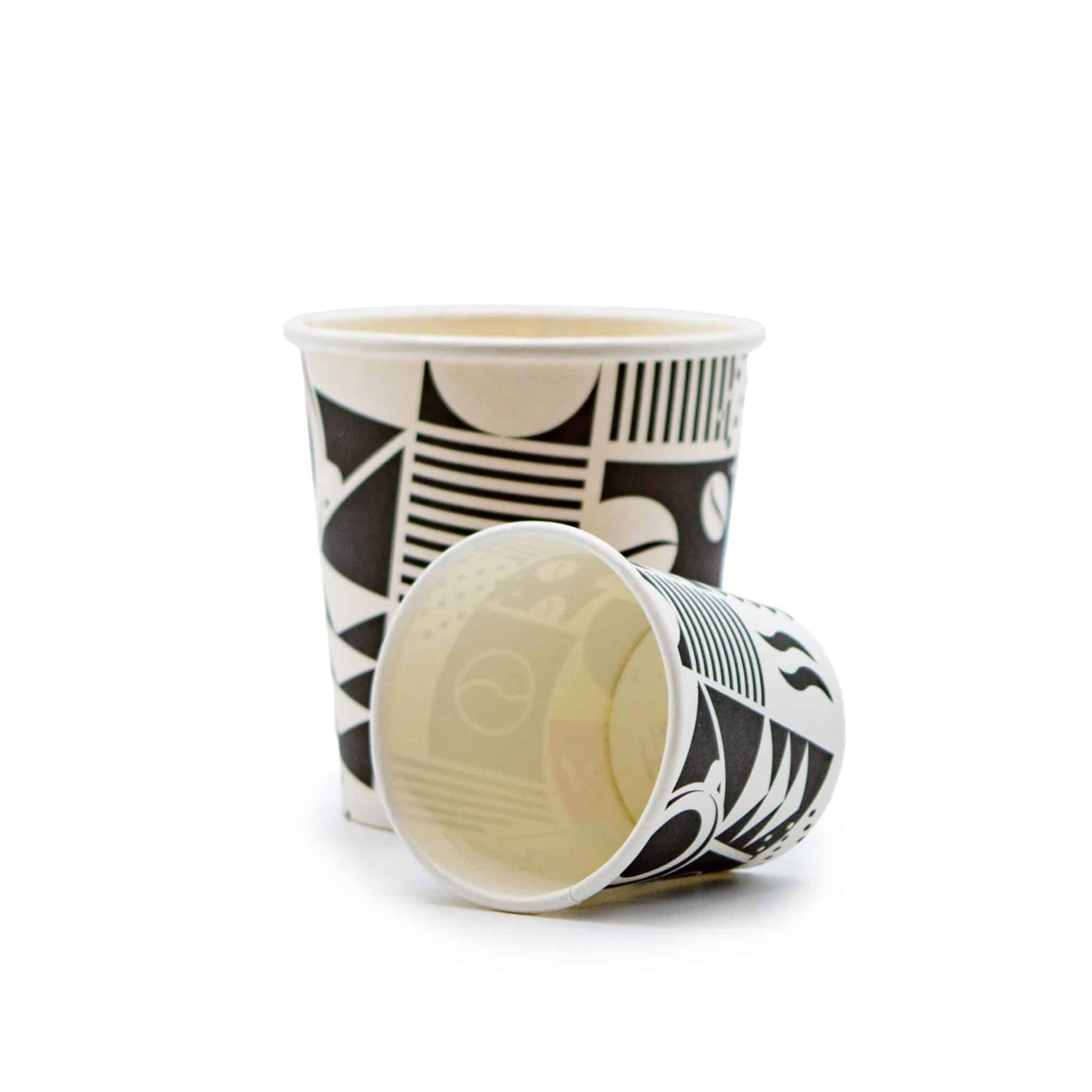 Bicchierini caffè e bevande ecologici – Confezione da 50 pezzi di bicchieri carta riciclabili e compostabili - immagine 5