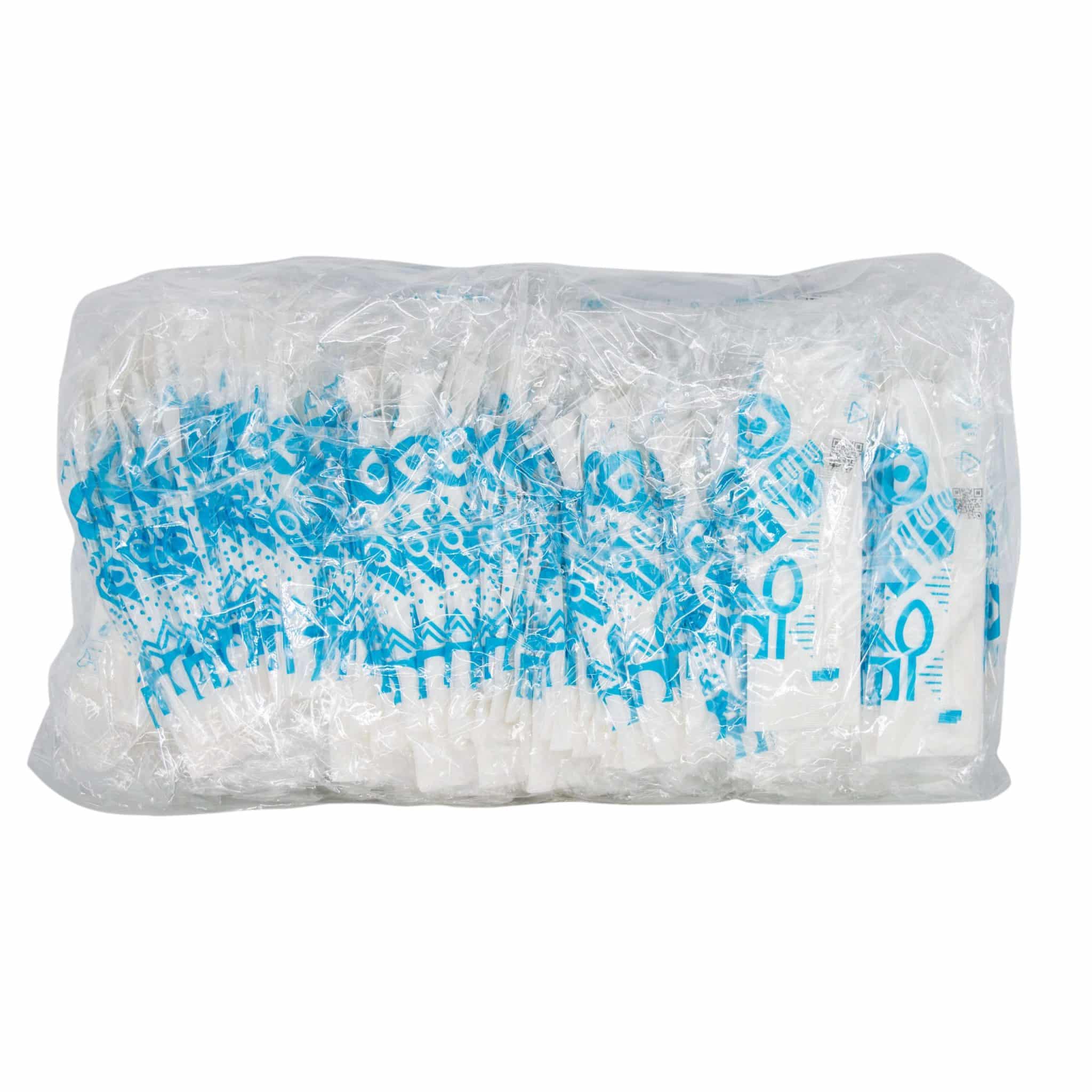 MAQA Cucchiaio in Plastica Riutilizzabile imbustato singolarmente con Tovagliolo – 1 Confezione da 100 pz. - immagine 5