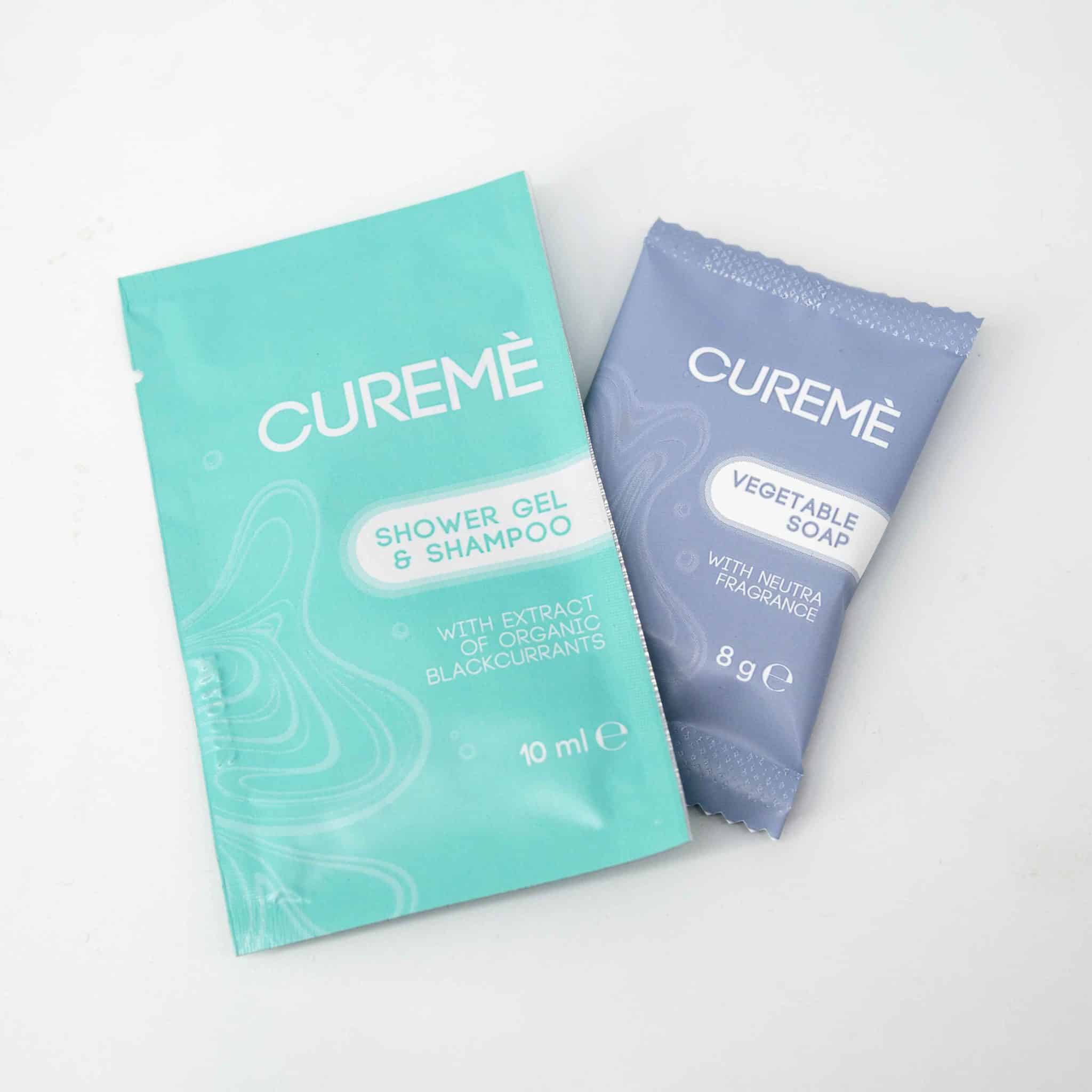 Kit Cortesia 200pz Bustina Shampoo doccia 10ml + 200pz Saponetta CUREMÈ (400 pezzi totali) - immagine 2