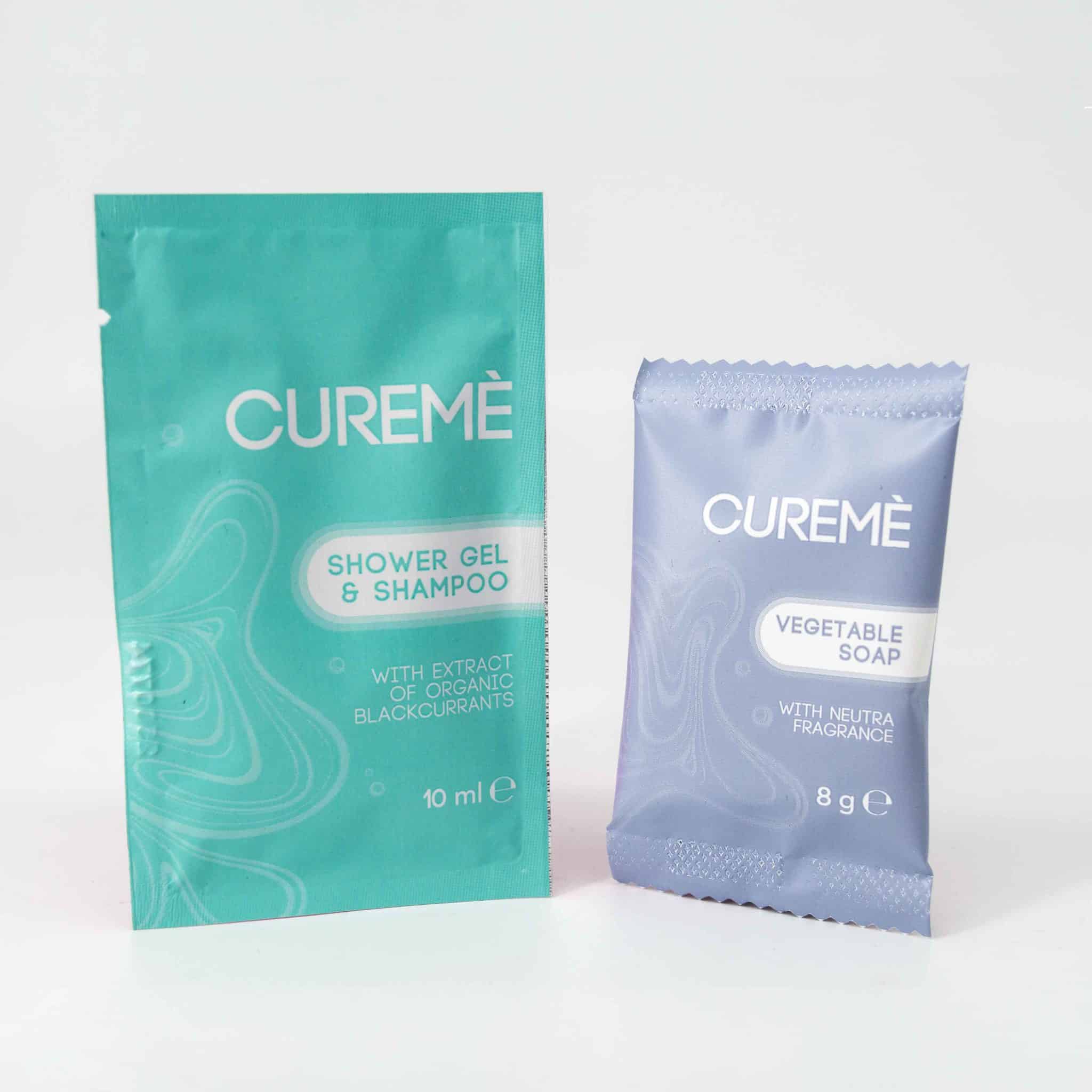 Kit Cortesia 200pz Bustina Shampoo doccia 10ml + 200pz Saponetta CUREMÈ (400 pezzi totali) - immagine 3