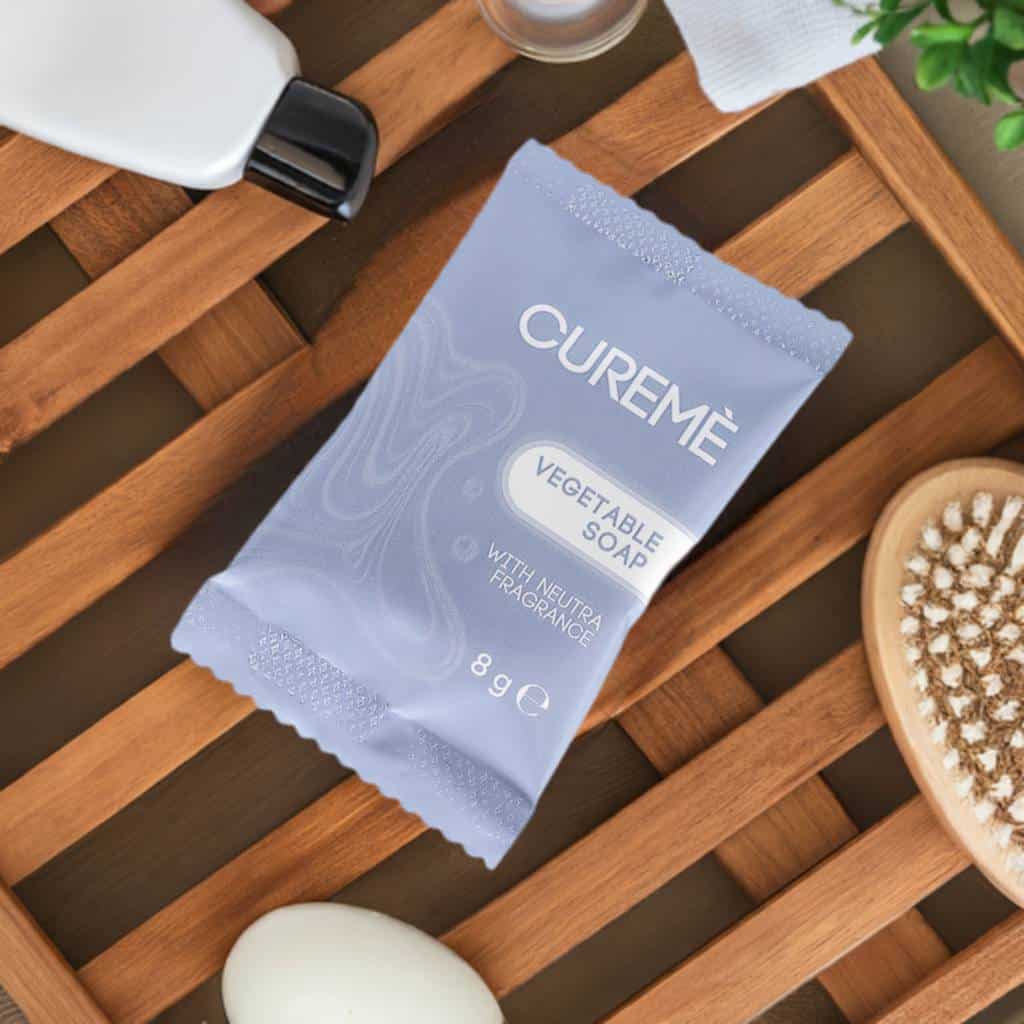 Kit Cortesia 200pz Bustina Shampoo doccia 10ml + 200pz Saponetta CUREMÈ (400 pezzi totali) - immagine 4