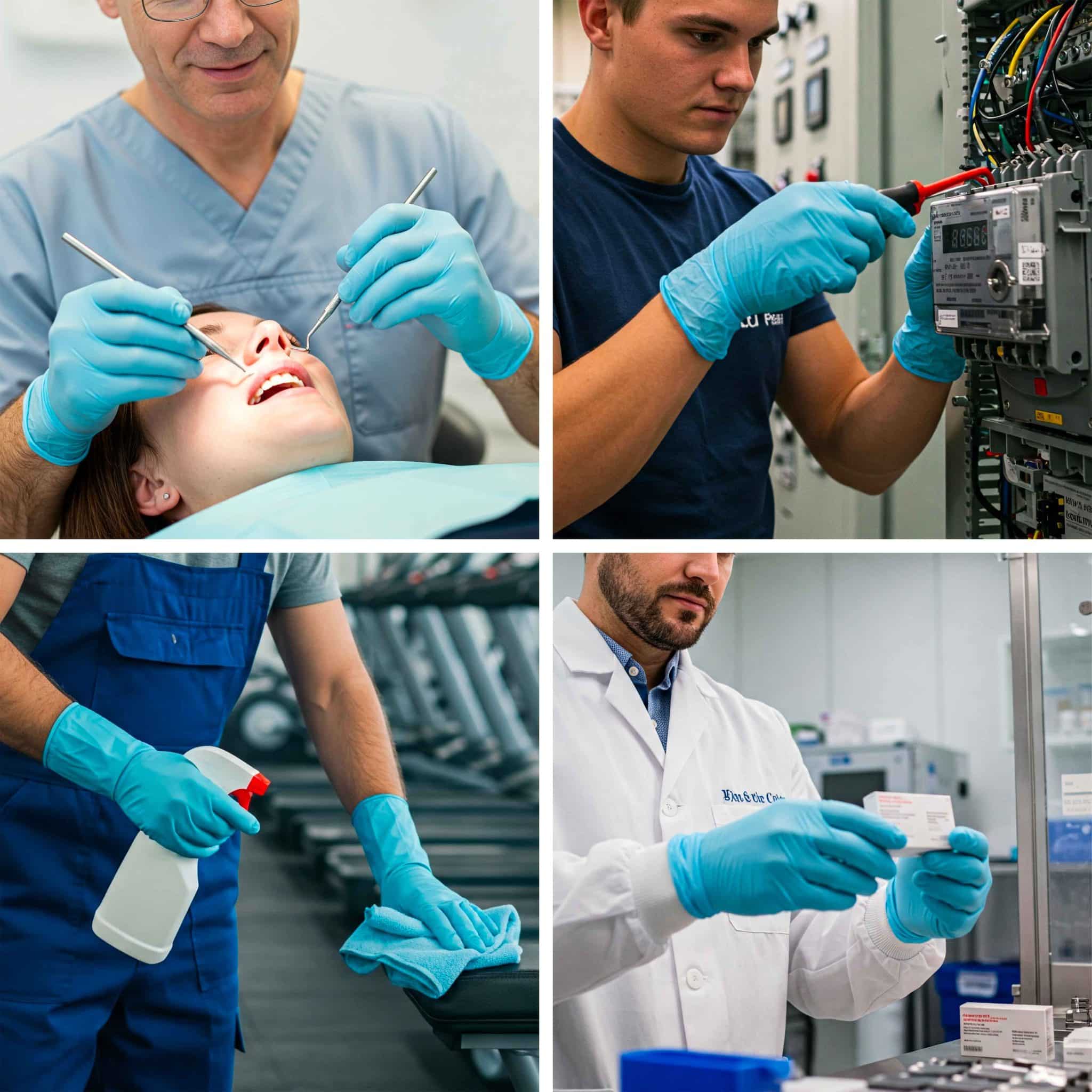 Guanti MAQA in nitrile colore Azzurro confezioni da 100pz - immagine 7