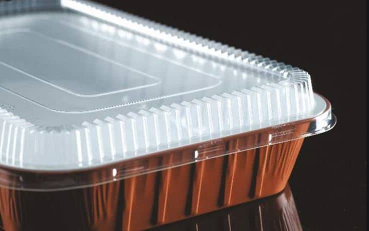 Vaschette alluminio con coperchio 8 porzioni | Contenitori usa e getta per alimenti SMOOTHWALL 322 x 262 x H 60 mm | Confezione da 25 pezzi - immagine 8