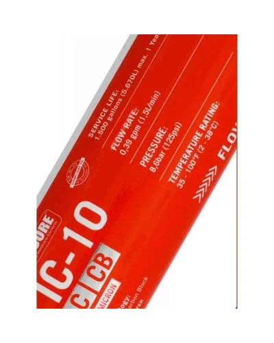 Ionicore | Filtro IC-10CCB carbon block al cocco in linea 2″x10″ con attacco 1/4″ (10 micron) - immagine 2